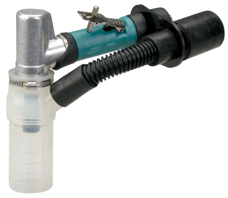 Máy mài góc nghiêng 7 độ khí nén, hút bụi trung tâm .4hp