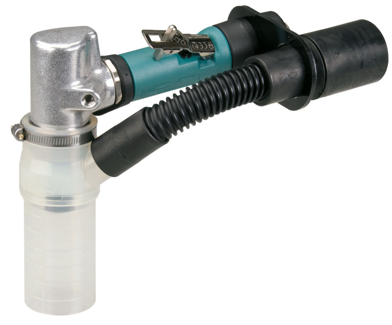 Máy mài góc nghiêng 7 độ khí nén, hút bụi trung tâm .7hp